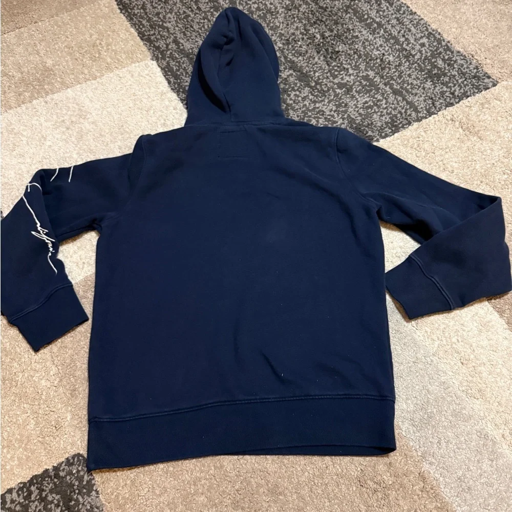 Hollister Dark Blue Hoodie with Logo- Small - Picture 6 of 6